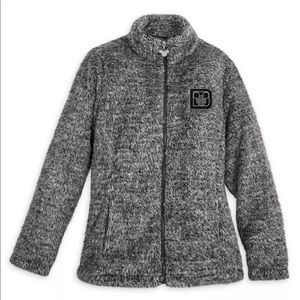 Walt Disney World Plush Fleece Jacket - Small Grey Full Zip Lightweight Jacket